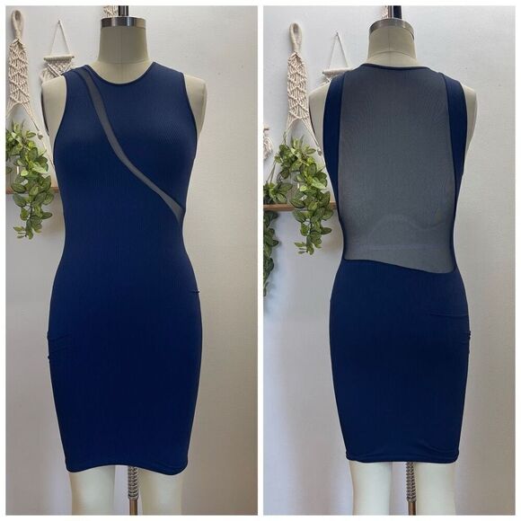 Free People Intimately Spandex Navy Mini Dress - Picture 2 of 2